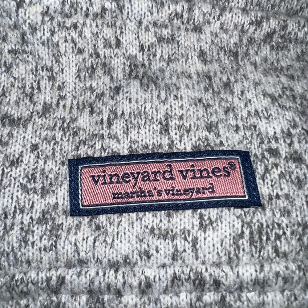 NWT Women’s Vineyard Vines Light Heather Gray Fleece Vest Size Small 🤍🐳🩷 - Picture 7 of 8